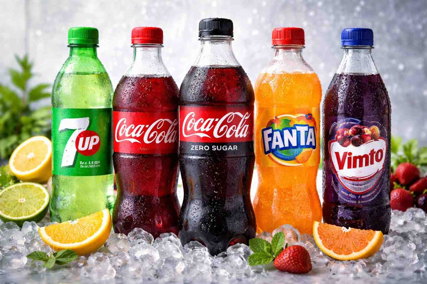 Coke, Coke Zero, 7-UP, Fanta, Thums-UP, Vimto